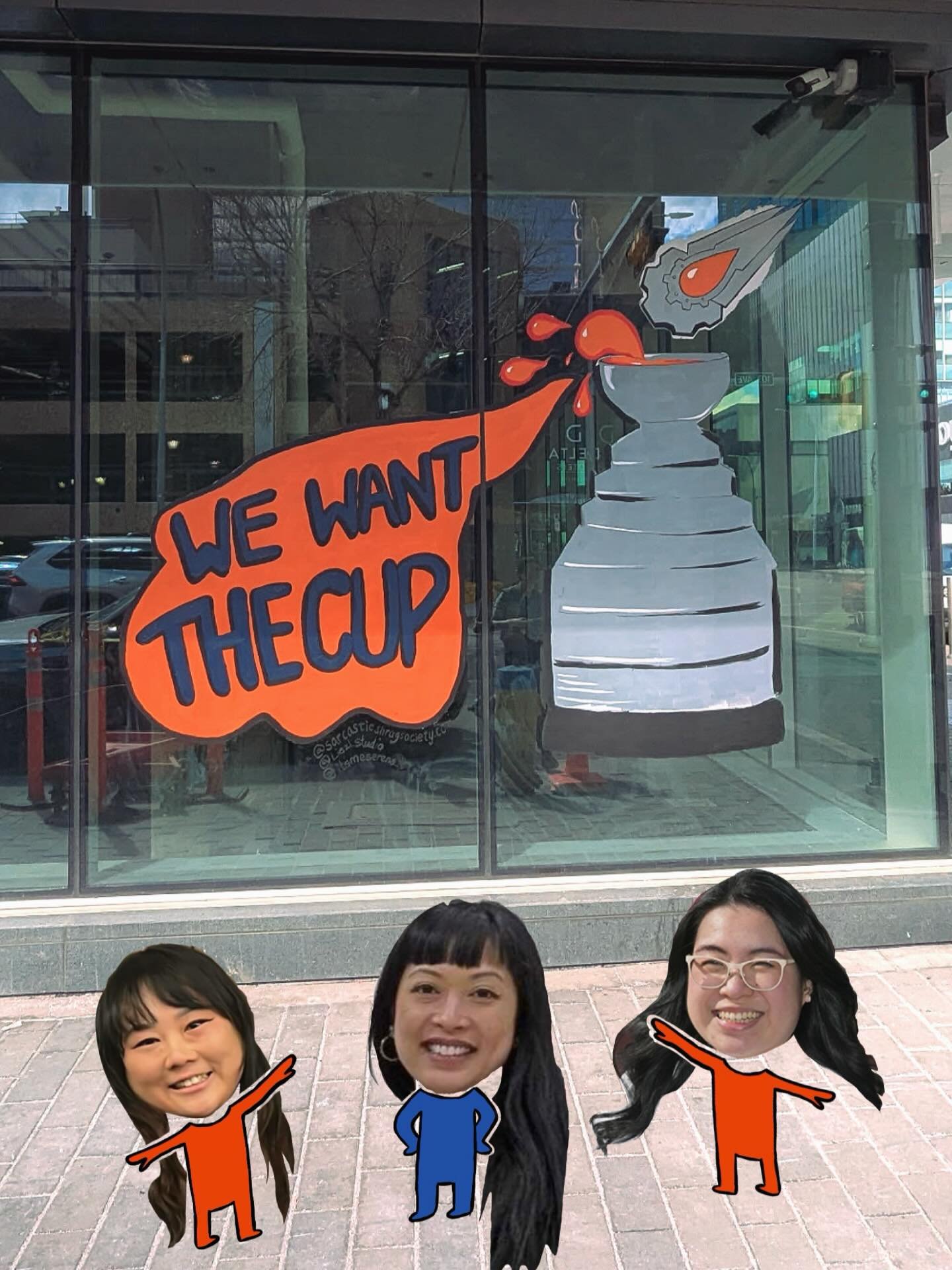 bb&rsquo;s first (sorta) mural! with @liezl.studio and @itsmeserena_t 

#wewantthecup #oilers #edmonton #gooilersgo🏒🇨🇦
