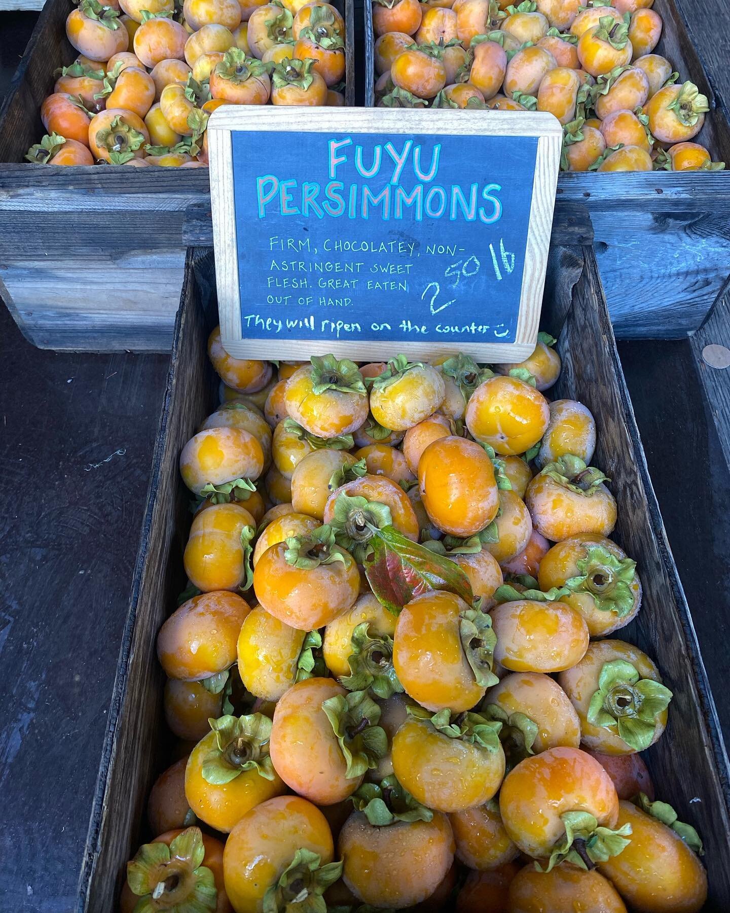 It&rsquo;s #persimmon time! Come stock up for the holidays at our #farmstand