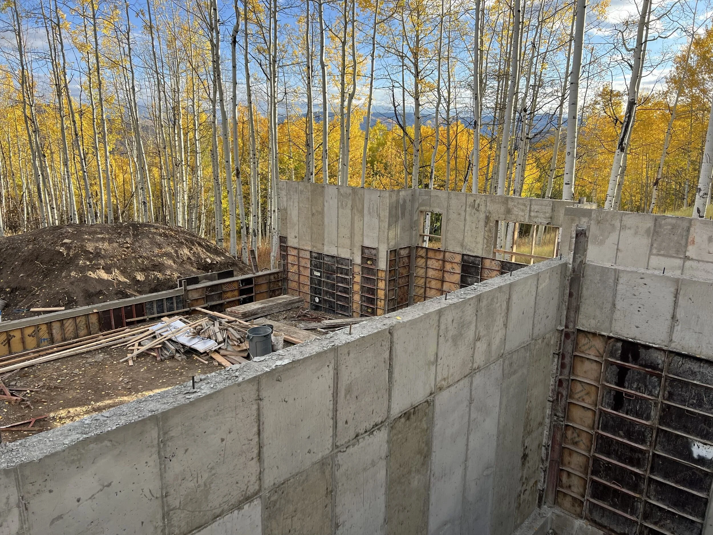 Pour Concrete into Foundation Walls