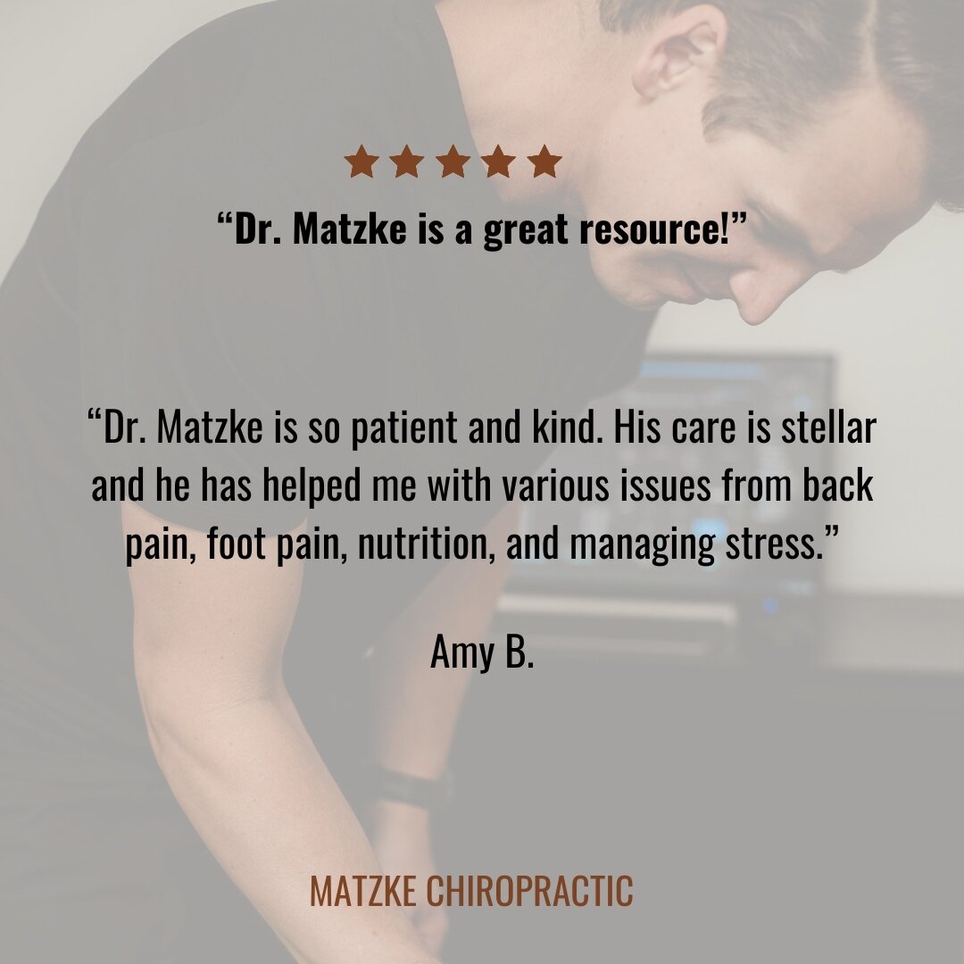 We believe in helping you achieve optimal health. A lot of times mental stress will show up as physical pain. Dr. Matzke builds a trusting relationship with you so you feel comfortable sharing personal information about your physical and mental stres