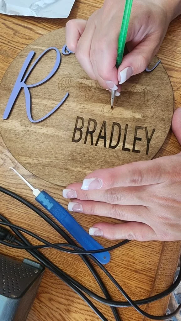 Name Sign - glueing name.jpg