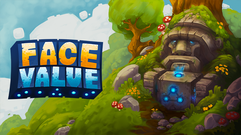 Indie puzzle video game FaceValue logo banner
