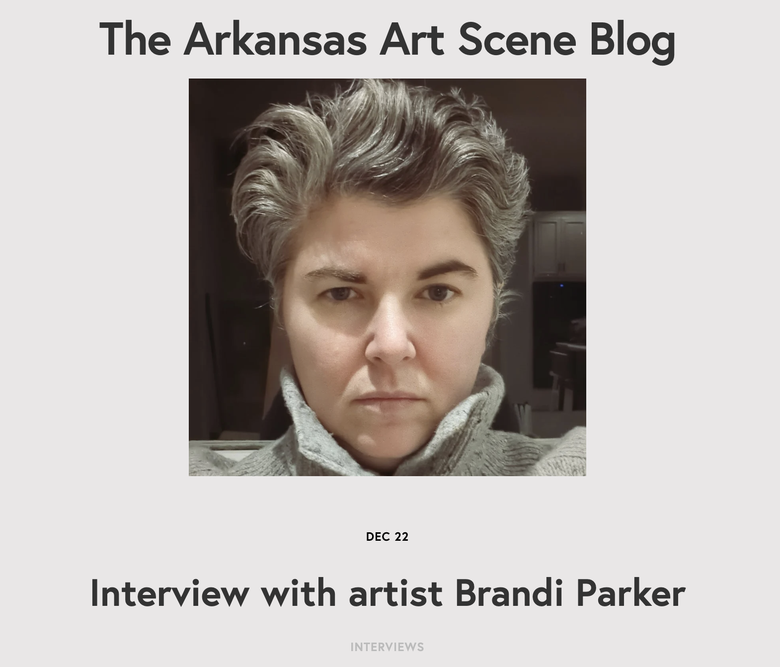 Feature on the Arkansas Art Scene Blog