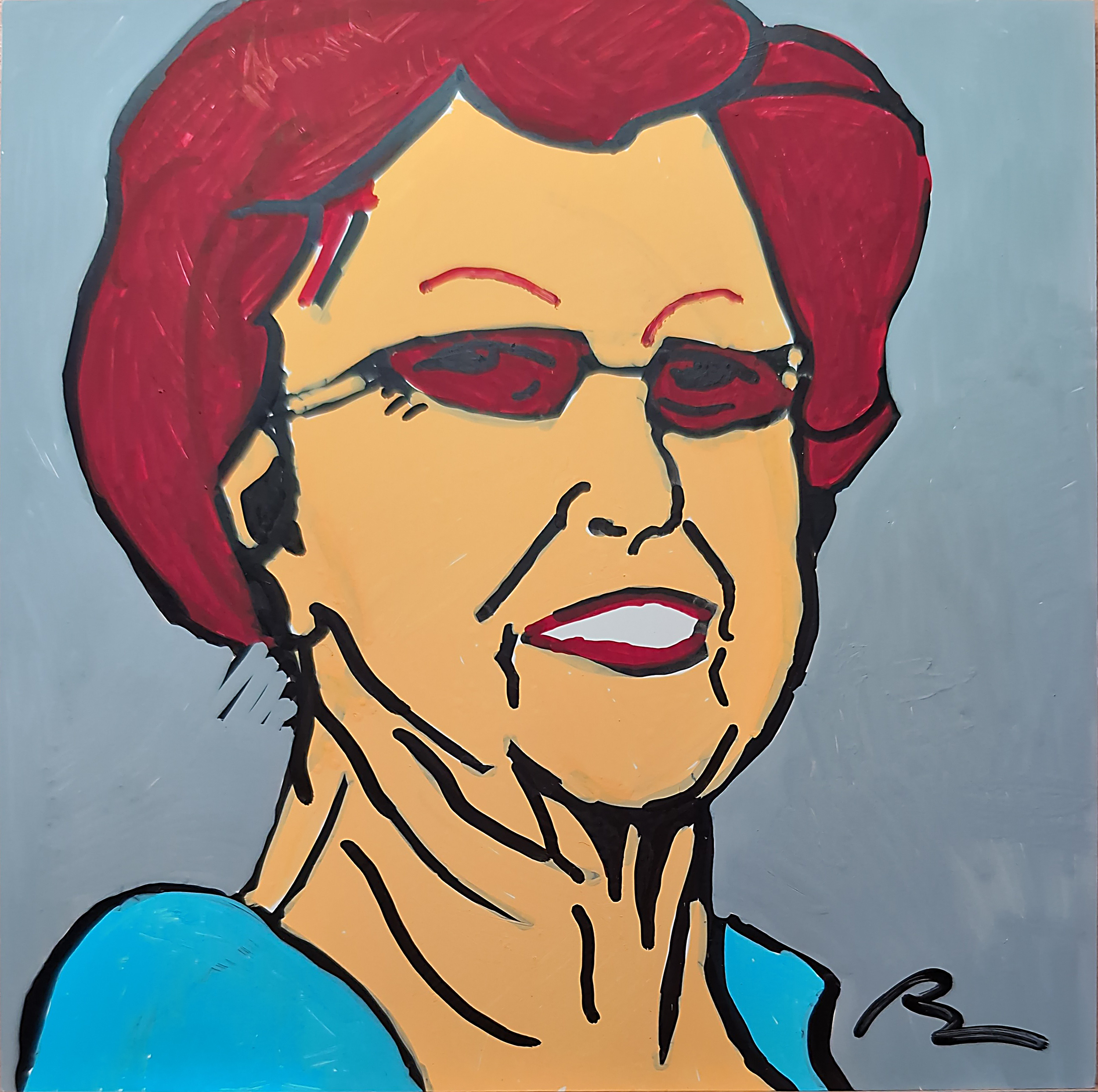 ****************SOLD****************         

Interesting Face Study 2 • 2025 • 6x6"
posca markers on claybord