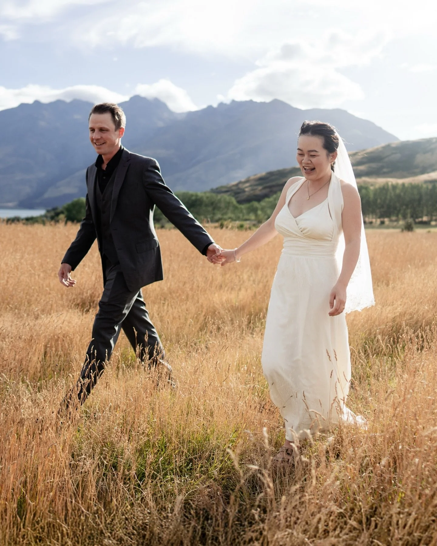 Elopement. For 2, plus 1 🤍

Exploring Queenstown and finding all these beautiful locations is the best. Jack&rsquo;s Point is something else&hellip; golden fields, a lake, mountains for days, and always the most incredible light.
Then add a gorgeous