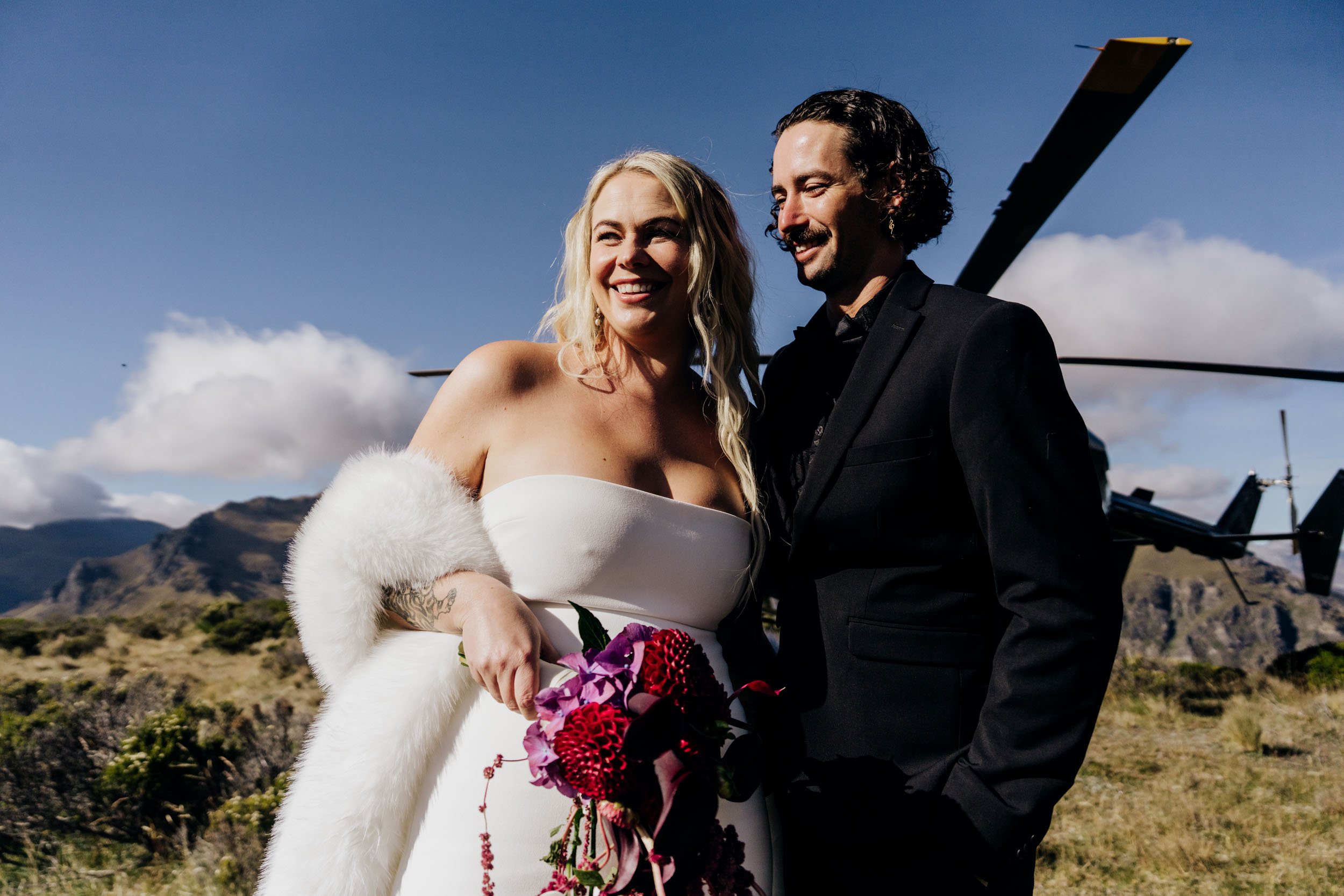 Jana & Peyote // Helicopter Elopement Wedding Queenstown