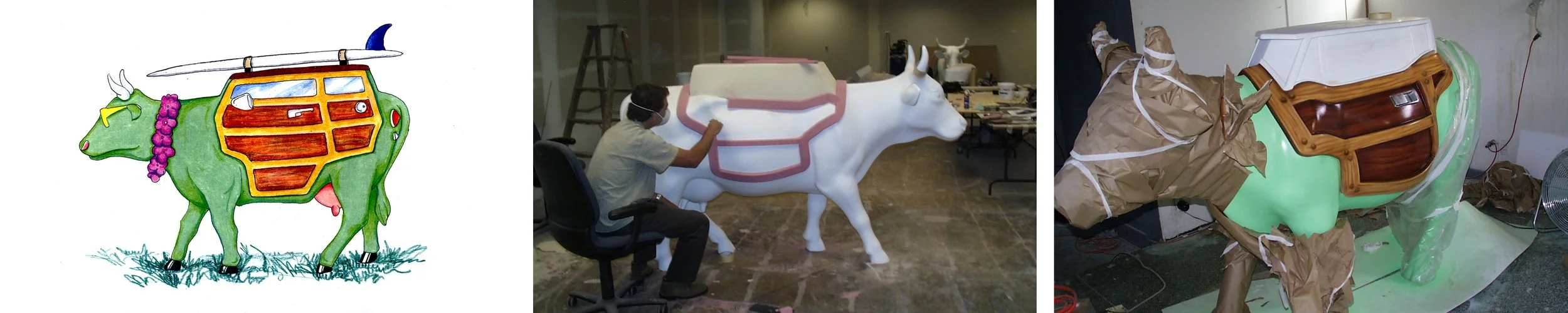  Concept sketch and start of build. 