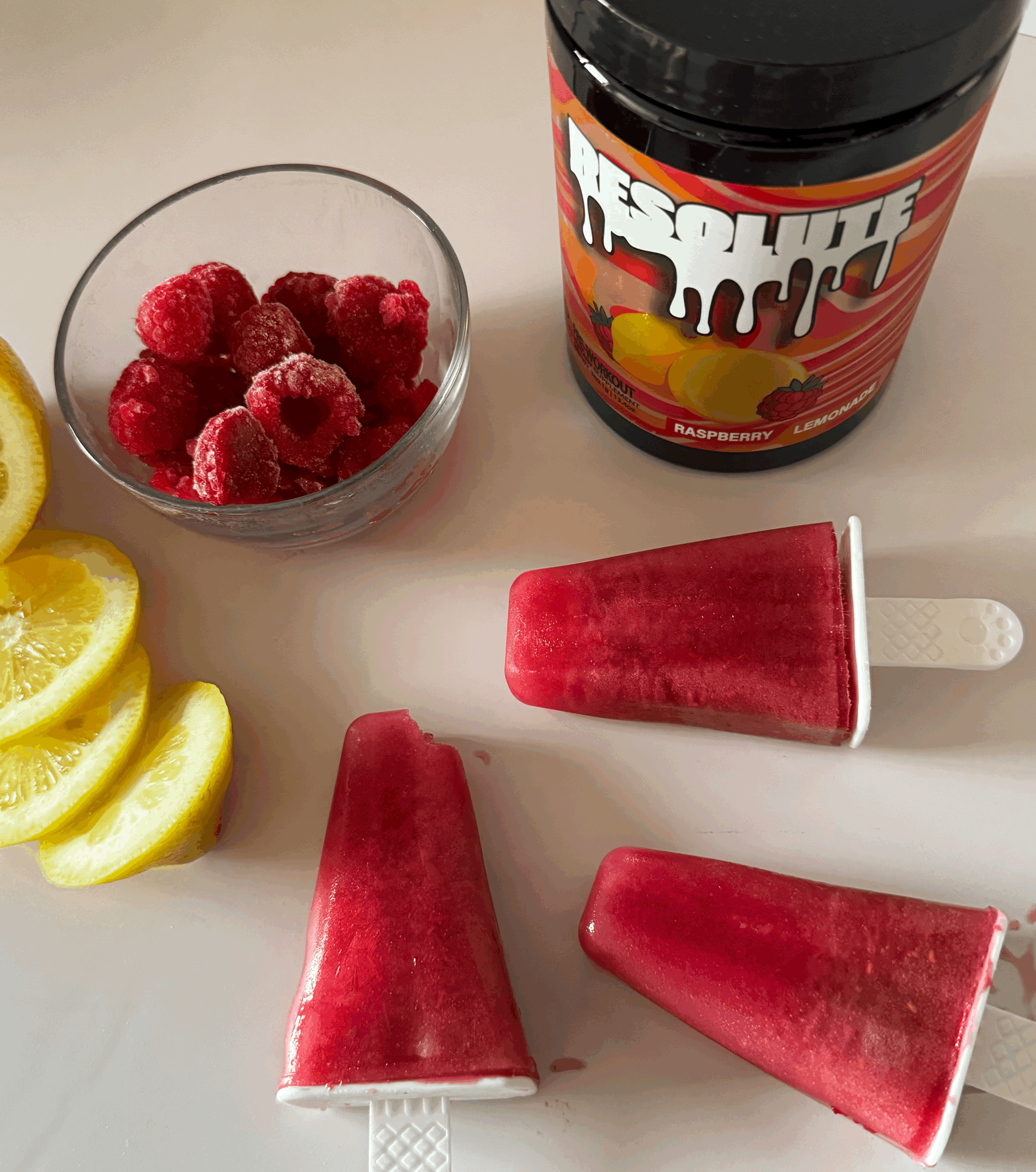 Refreshing Raspberry Lemonade Pre-Workout Popsicles