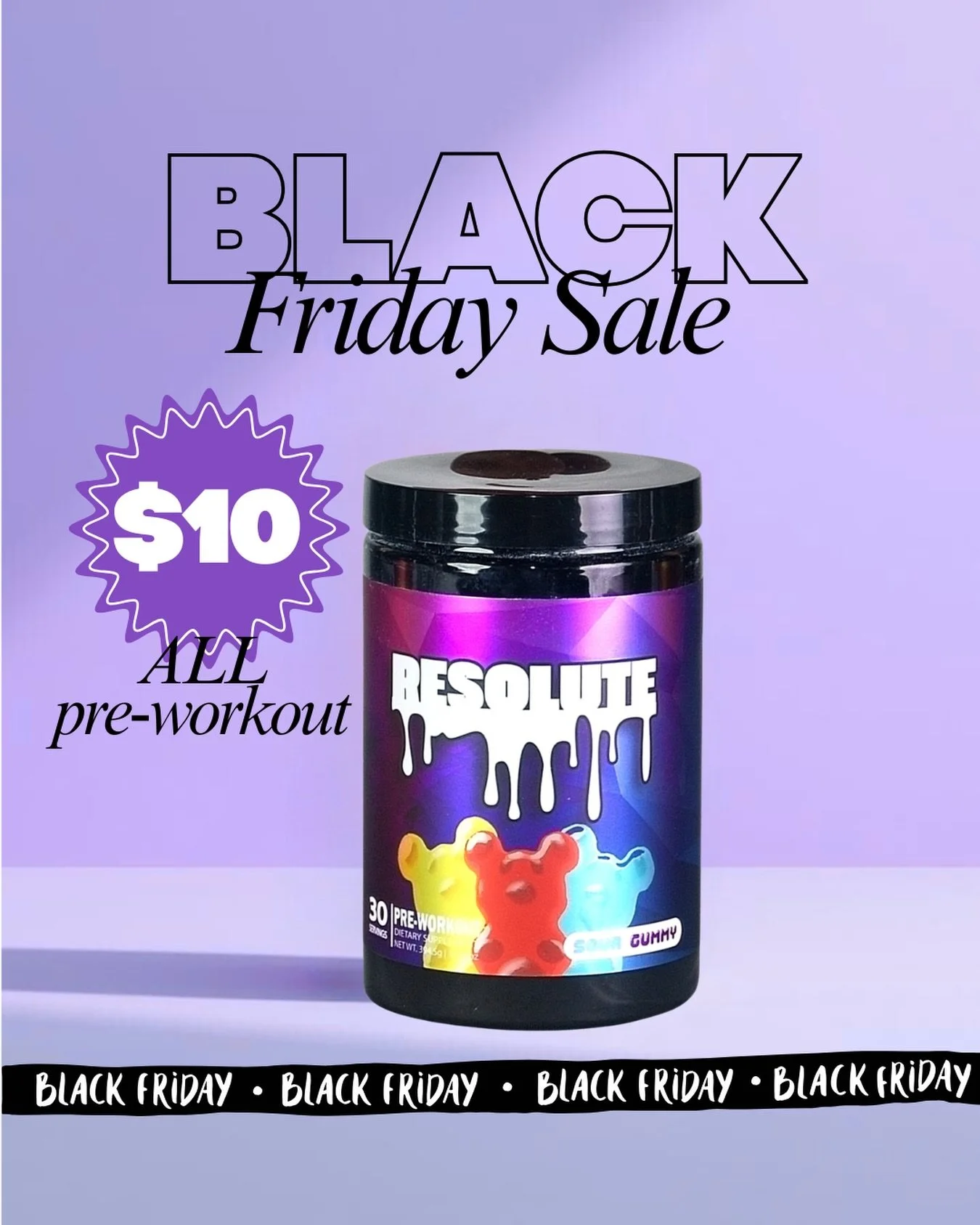 Black Friday is here EARLY 🔥
Your favorite pre-workout = only $10.

Shop now and thank us later 😉

#blackfriday #blackfridaydeals #preworkout