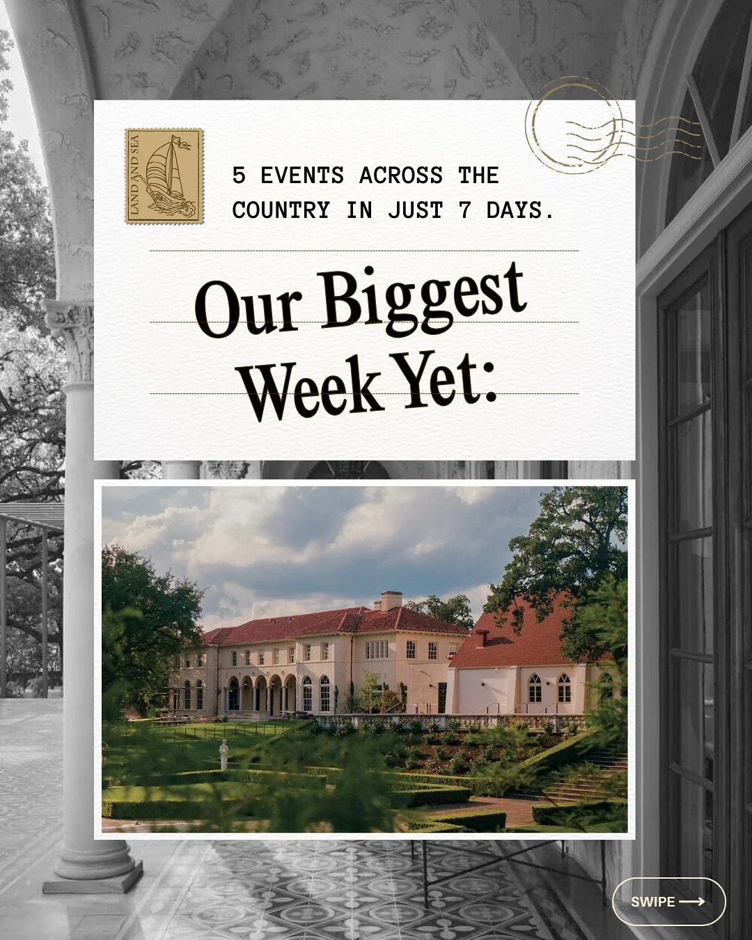 From NYC to Austin to Anaheim to Chicago, we&rsquo;ve got 5+ events happening across the country &mdash; one of our busiest weeks to date:

💼 Leadership offsite at the Wythe Hotel in NYC

📍 Customer advisory board at the Commodore Perry Estate in A