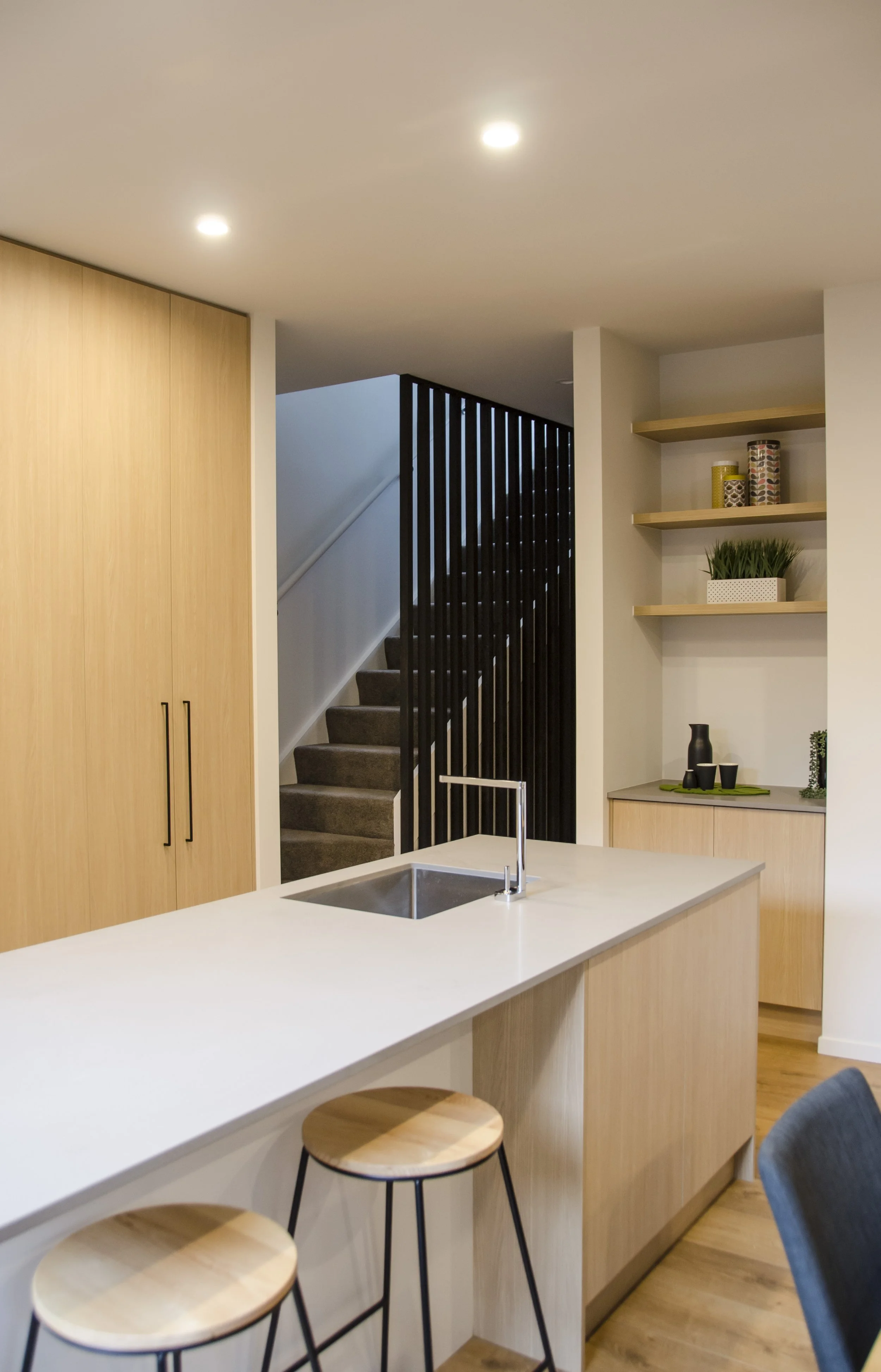 Sleek apartment kitchen