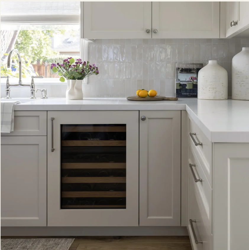 Custom cabinetry installation with built-in storage and coordinated finish details