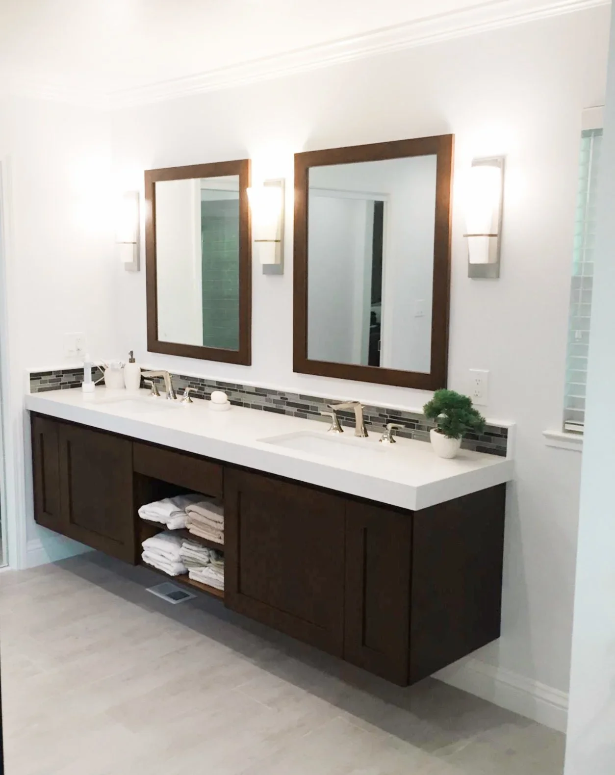 Custom bathroom remodel by J.D. Henley Construction