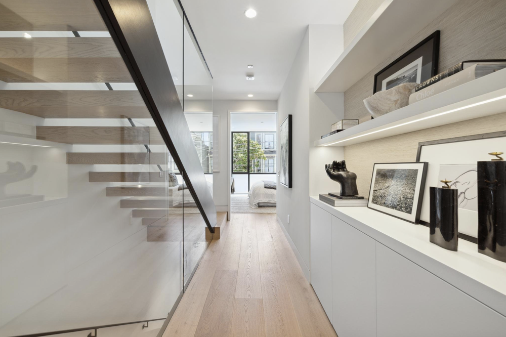 Built-in custom shelving and cabinetry in a San Francisco home