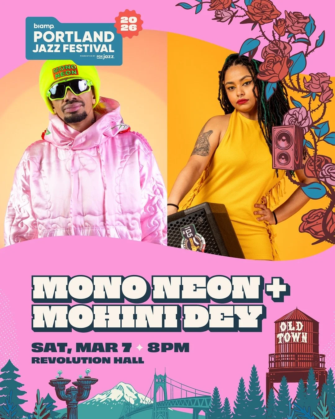 🚀 A perfect pairing of bass brilliance. Prepare for liftoff.

Two of the most electrifying bassists on the planet join forces for one night only at the 2026 Biamp Portland Jazz Festival. Expect jaw-dropping technique and a live show that defies grav