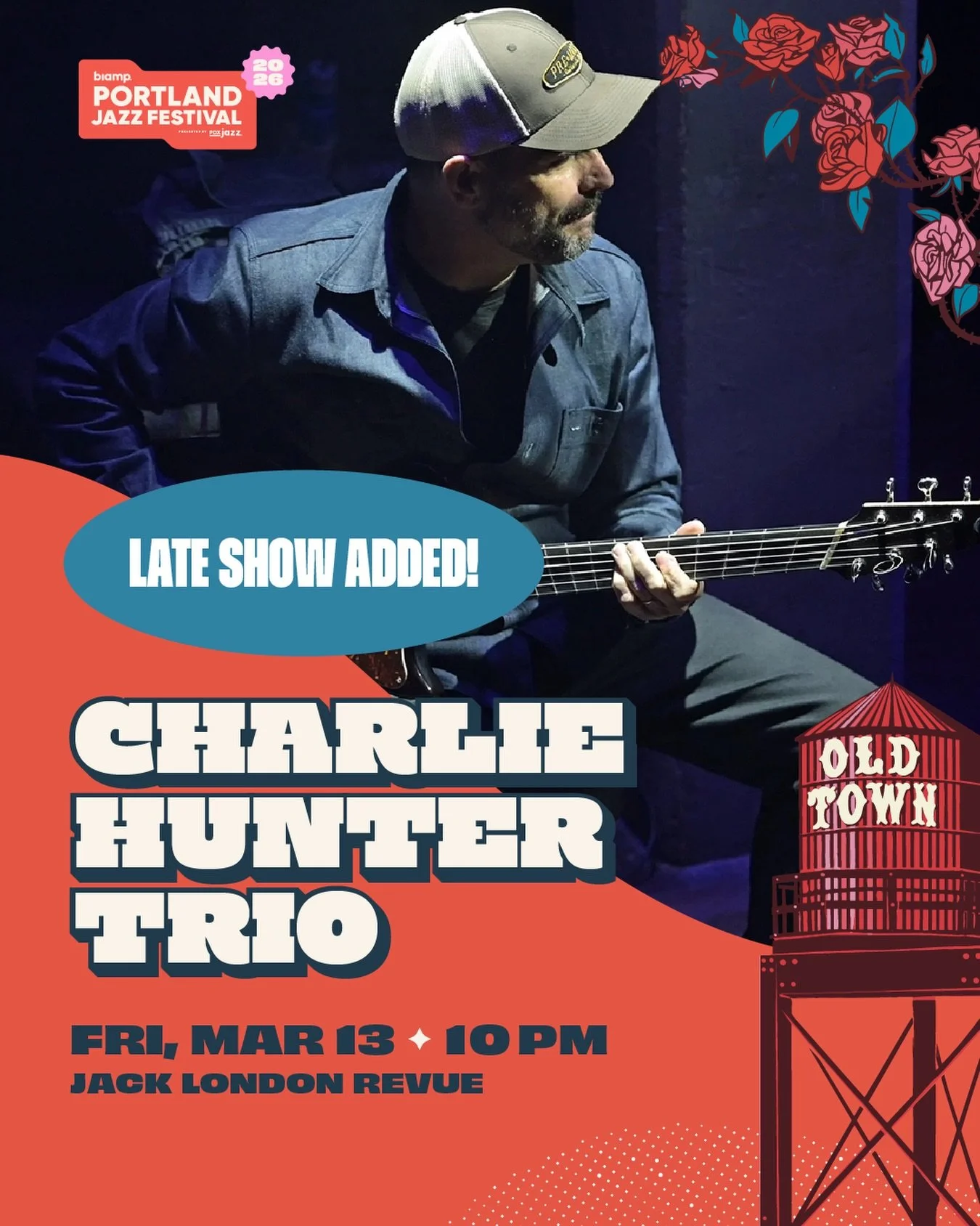 With the early 8PM set nearly sold out, we&rsquo;re opening up an additional late show! Catch Charlie Hunter Trio (@charliehunterguitar) at 10PM on Thursday, March 13 at Jack London Revue (@jacklondonrevue).

A defining force in contemporary jazz, fu