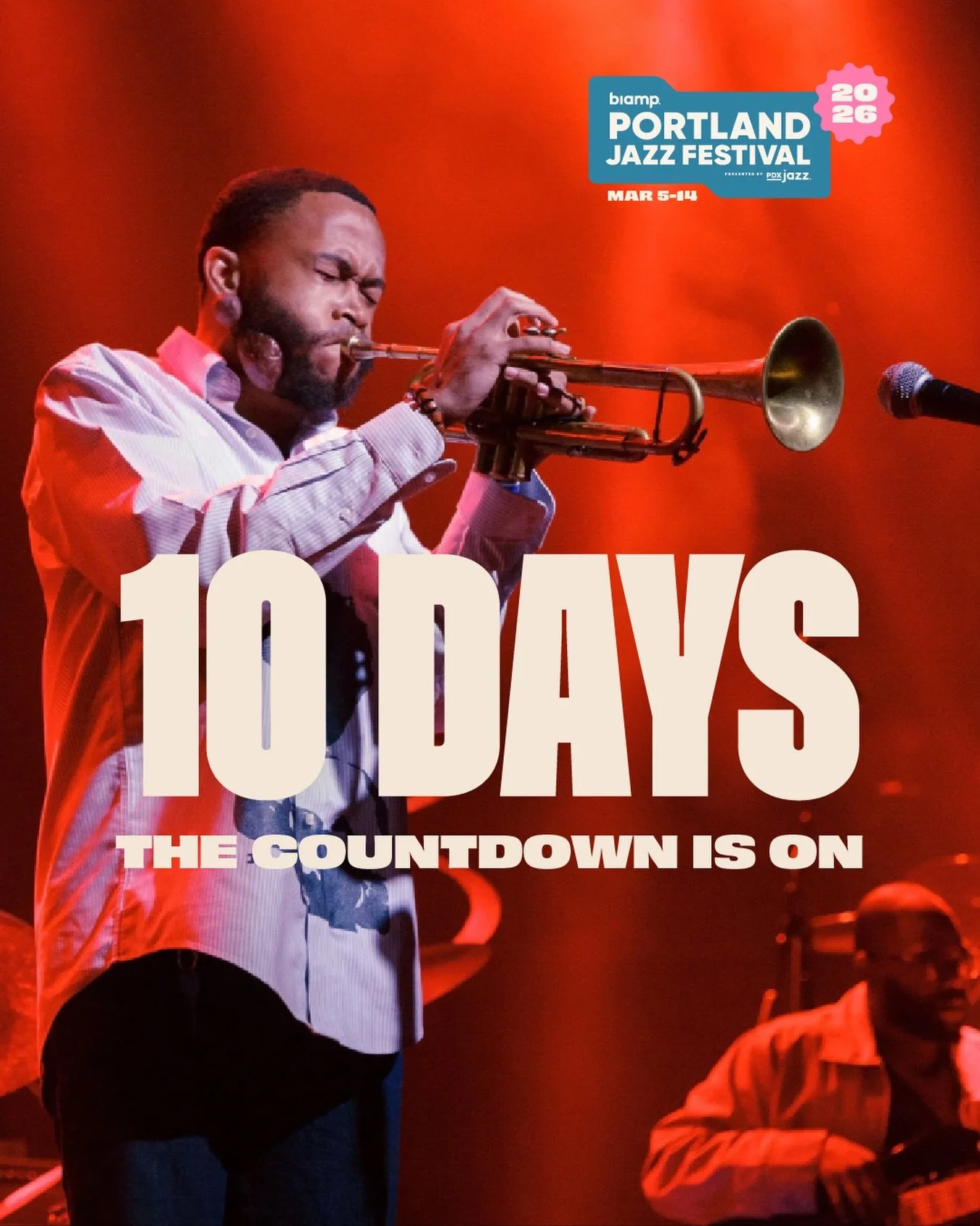 10 days to go until the city starts swinging.

The 2026 Biamp Portland Jazz Festival, presented by PDX Jazz, brings live music to every corner of Portland March 5-14, with 50+ performances across 30+ venues.

From intimate club sets to unforgettable 