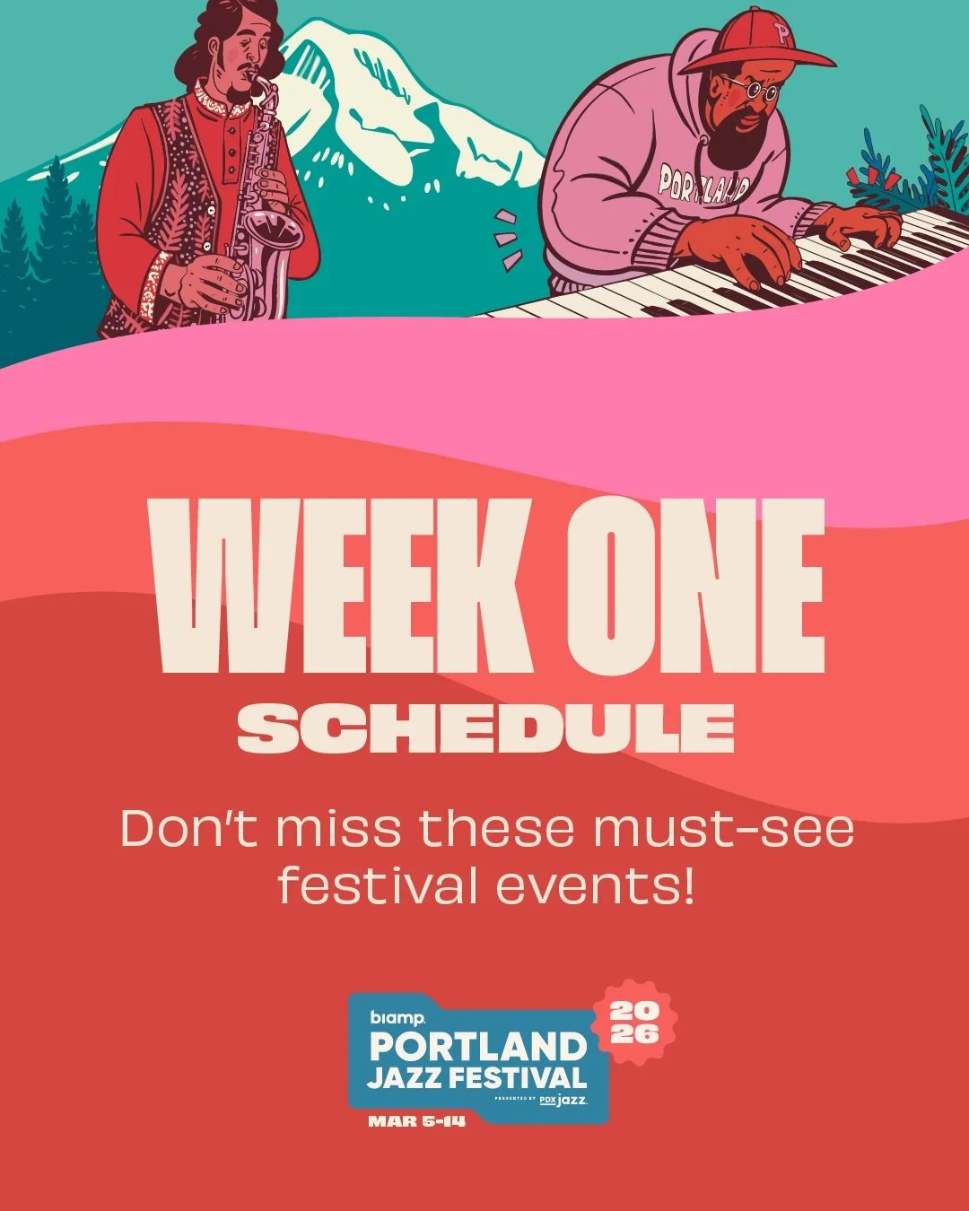 Tomorrow it begins. 🎶

The 2026 Biamp Portland Jazz Festival kicks off THIS THURSDAY, March 5, launching ten days of music across 30+ venues around Portland. Week One is stacked with legendary artists, rising voices, late-night sessions, and 20+ fre