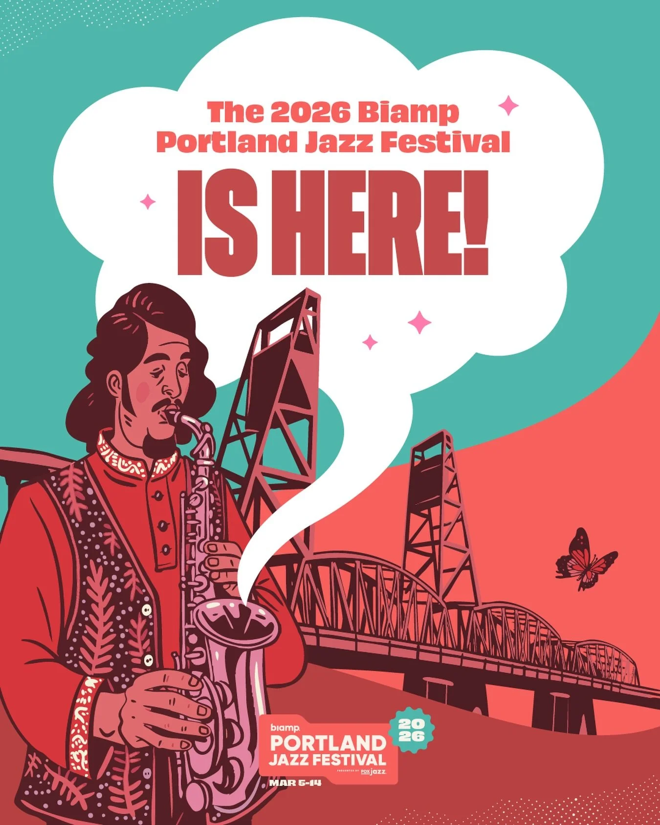 OPENING NIGHT IS HERE! 🎶

The 2026 Biamp Portland Jazz Festival kicks off TONIGHT, March 5, launching ten days of music across 30+ venues around Portland. Week One is stacked with legendary artists, rising voices, late-night sessions, and 20+ free c