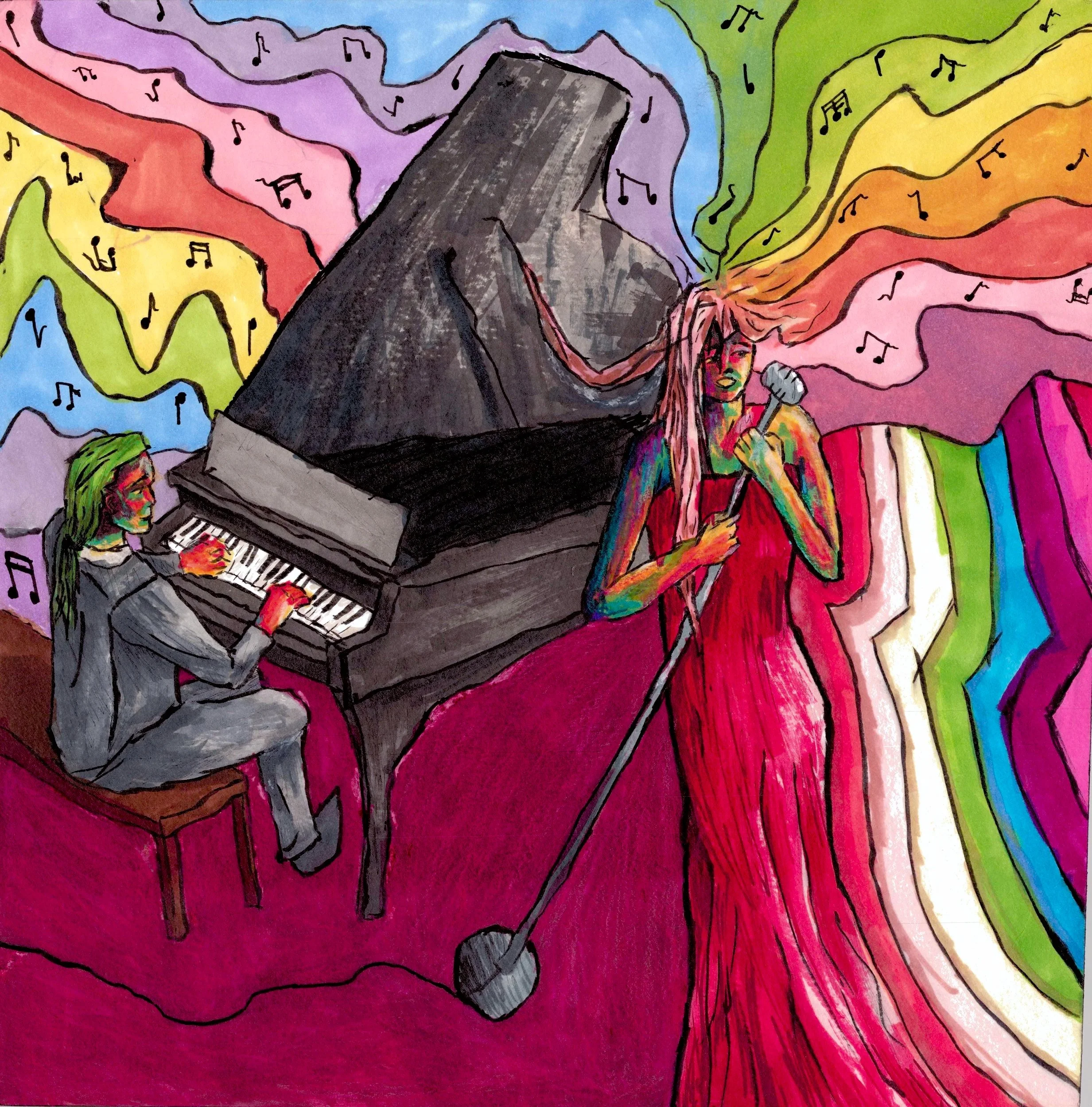 Middle School Winner: Peyton Doeher, 8th Grade, Evergreen Middle School — Jazz Art!