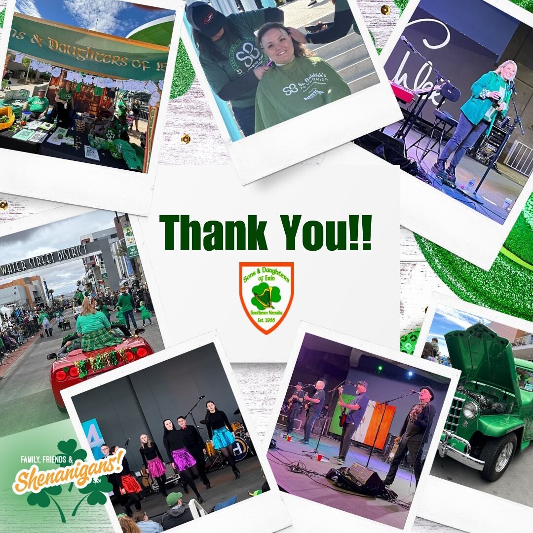 A huge THANK YOU to everyone who made our 56th Annual St. Patrick&rsquo;s Day Festival &amp; Parade a success! We couldn&rsquo;t do it without you. Thank you @cityofhenderson for your continued partnership. ☘️