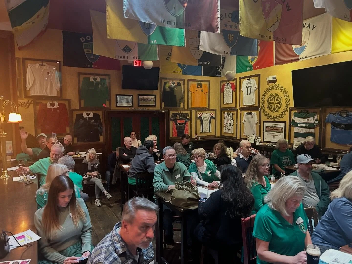 The countdown to St. Patrick&rsquo;s Day is ON! ☘️ Full house tonight, four new members welcomed, and lots of planning underway for the 58th Annual St. Patrick&rsquo;s Day Festival &amp; Parade next month.