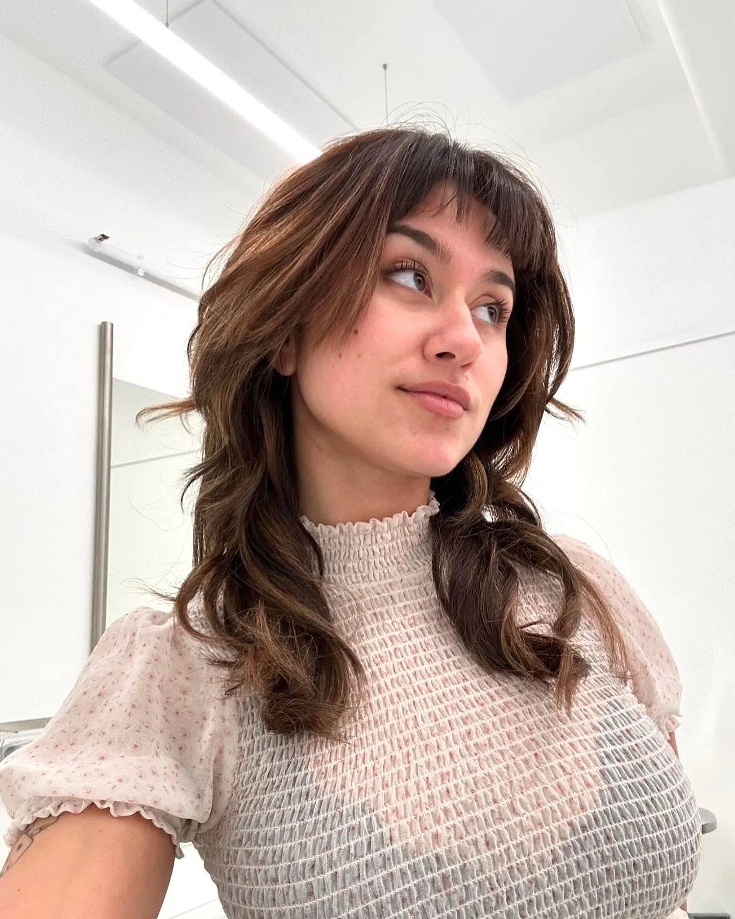 Jessyyy. Went in and lifted her base colour to a deep brown and did a full head of painting to keep her natural base for a natural look and soft growout. Then we toned her brunetty as she&rsquo;s been feeling her dark hair but is happy to be blonde d
