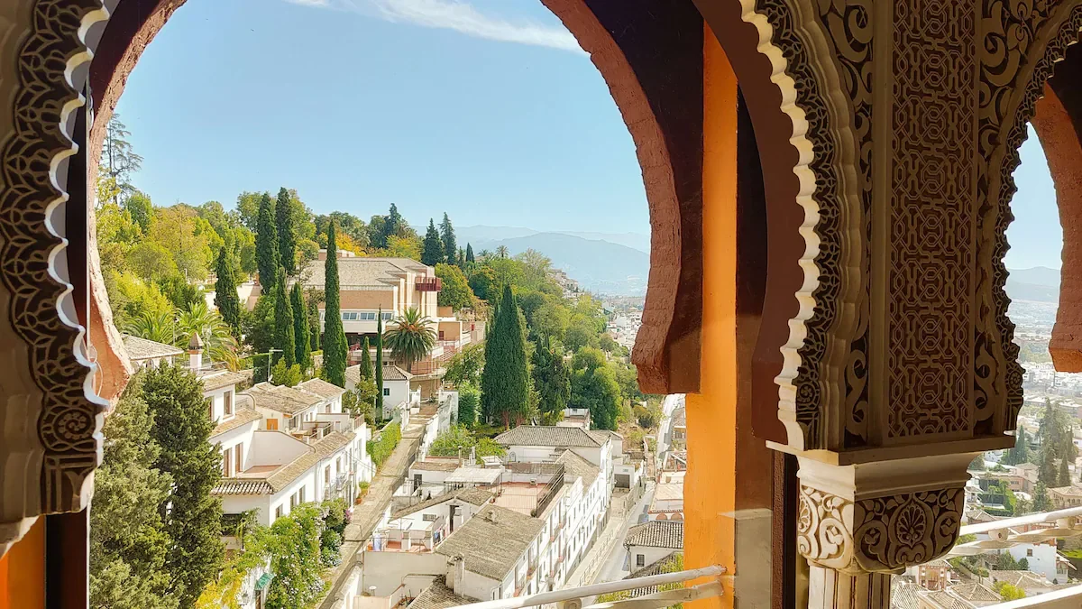 view of granada from hotel alhambra palace balcony