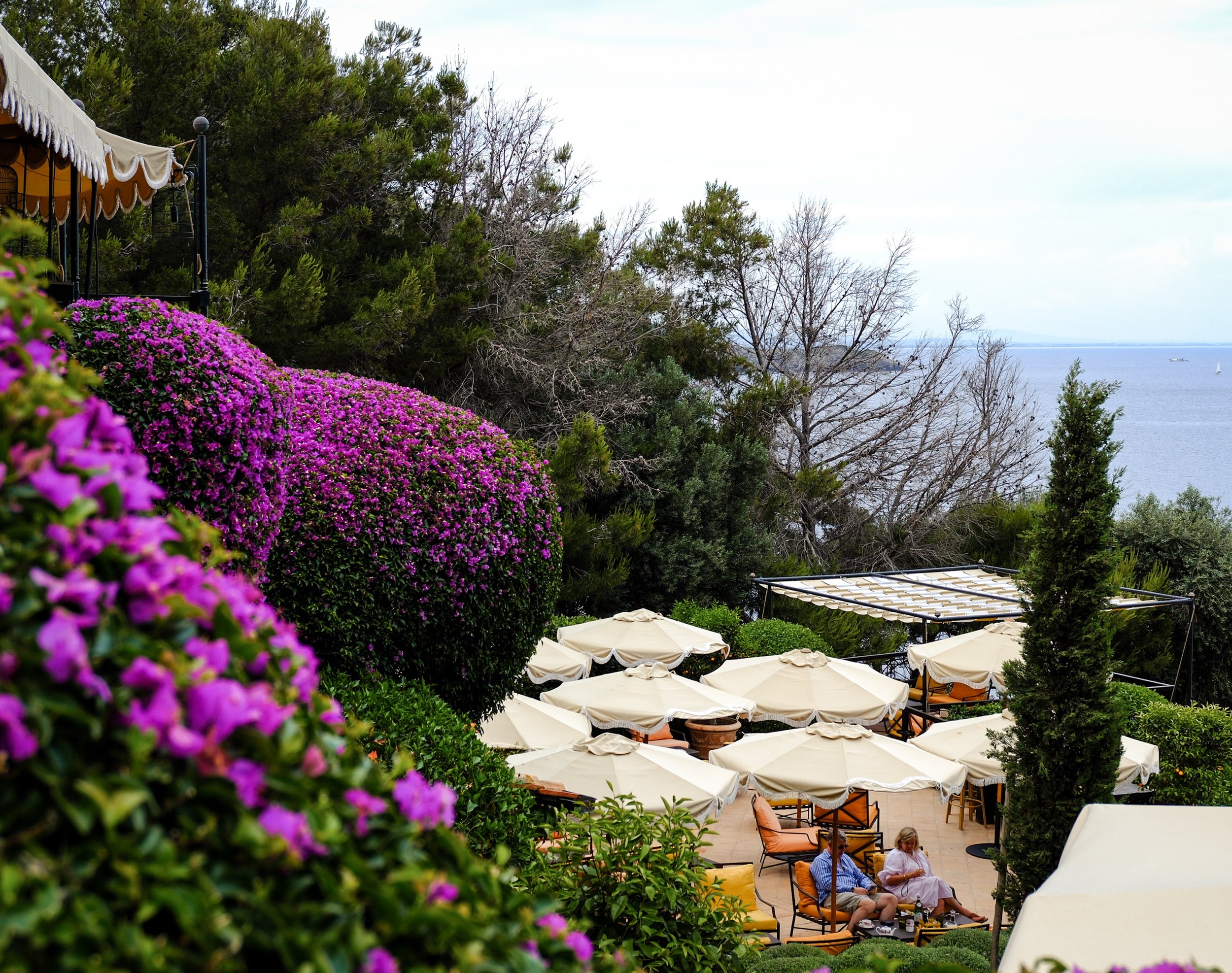 bar and lounge area at il pellicano in Porto Ecrole Tuscany