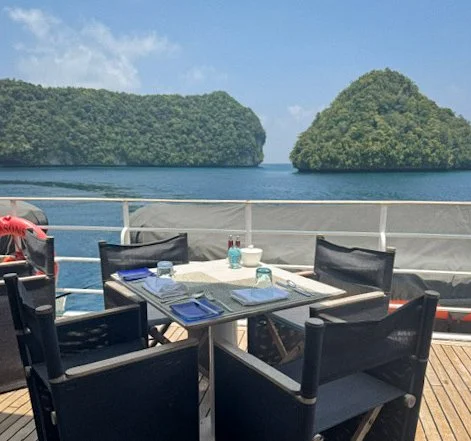 dining area at four seasons explorer palau