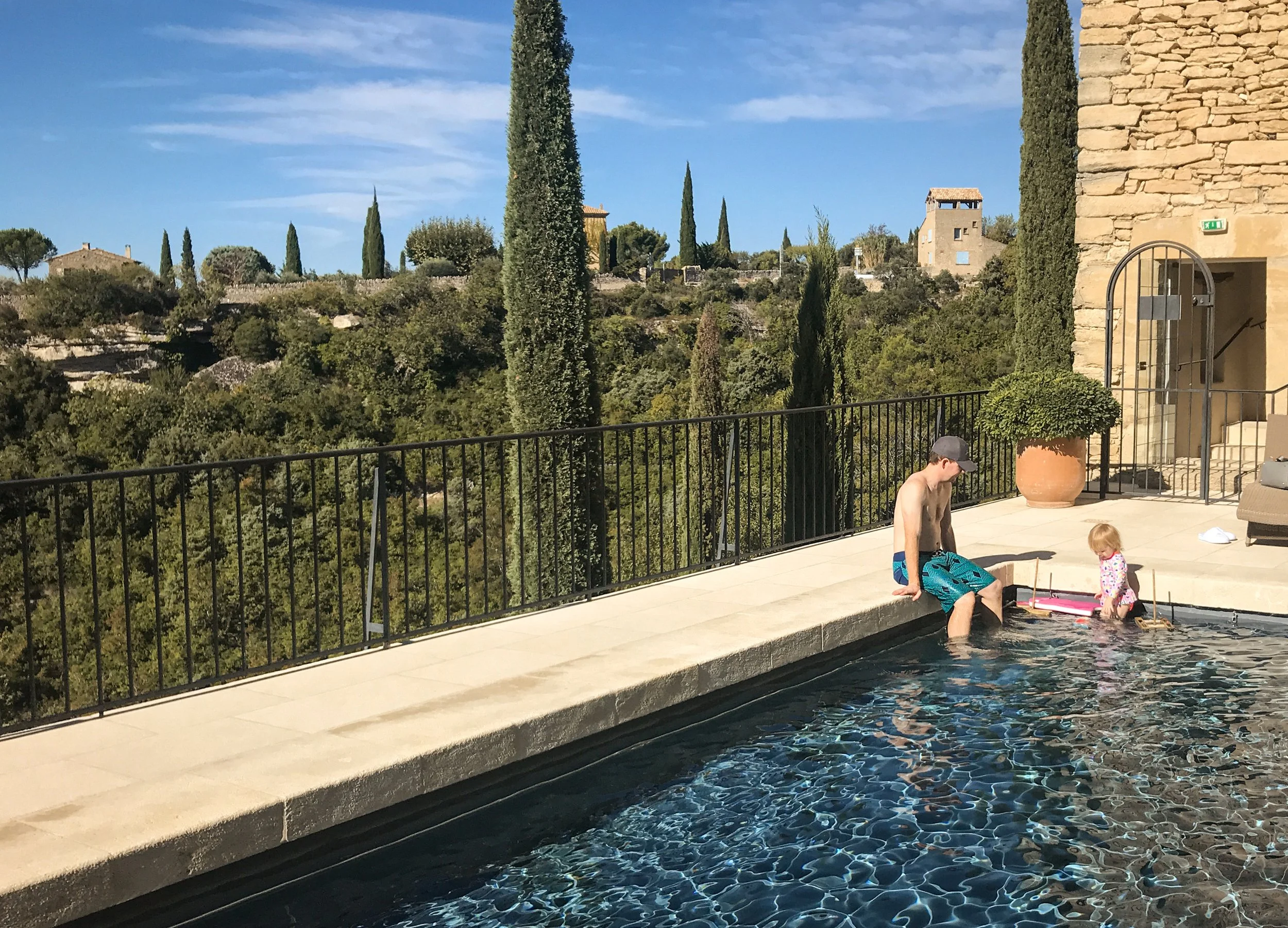 pool area at airelles la bastide de gordes in provence france