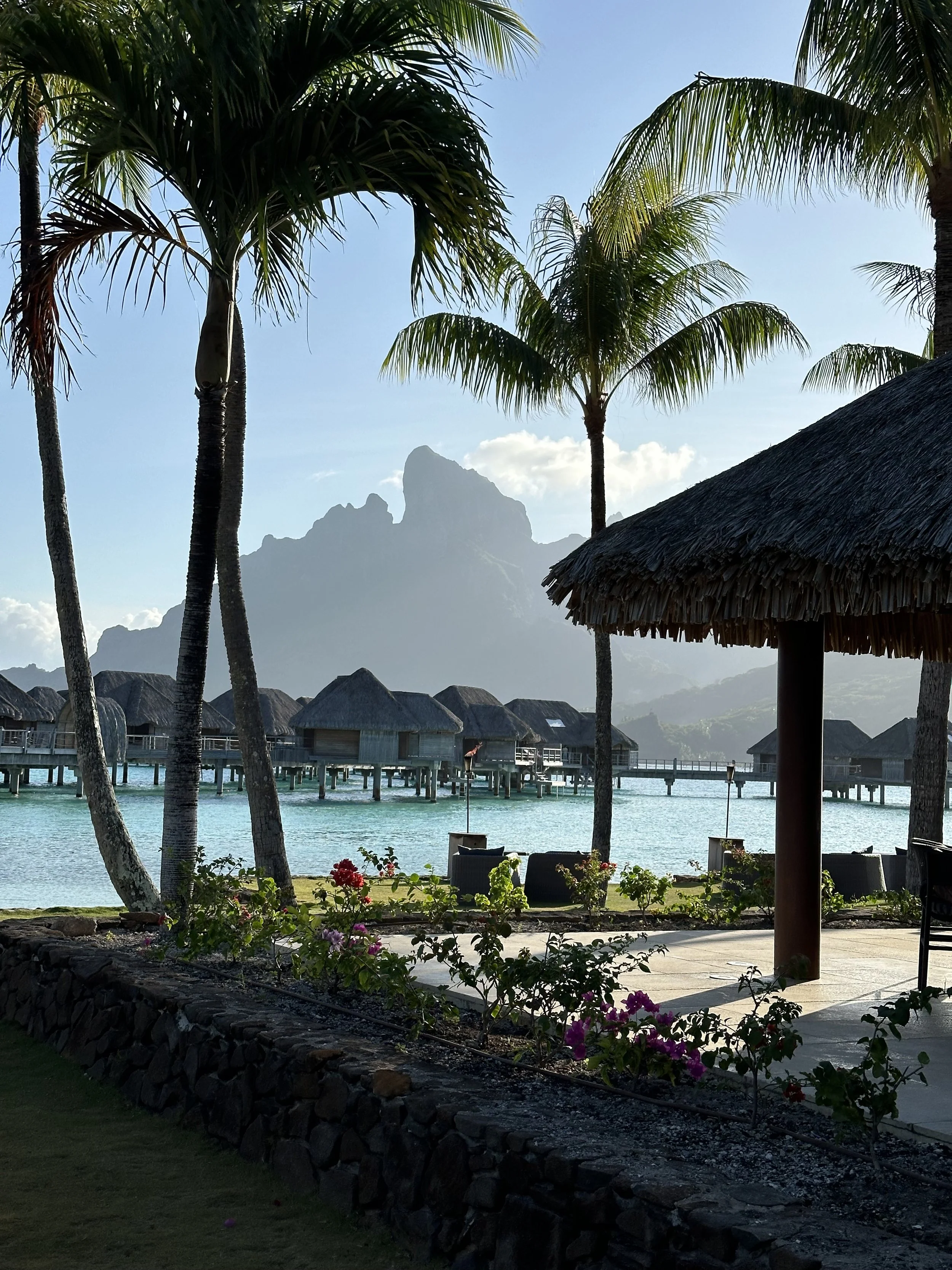 four seasons bora bora view of mount otemanu in french polynesia