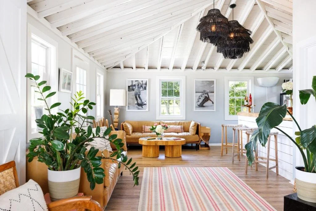 living area at hero beach club in montauk new york, the hamptons
