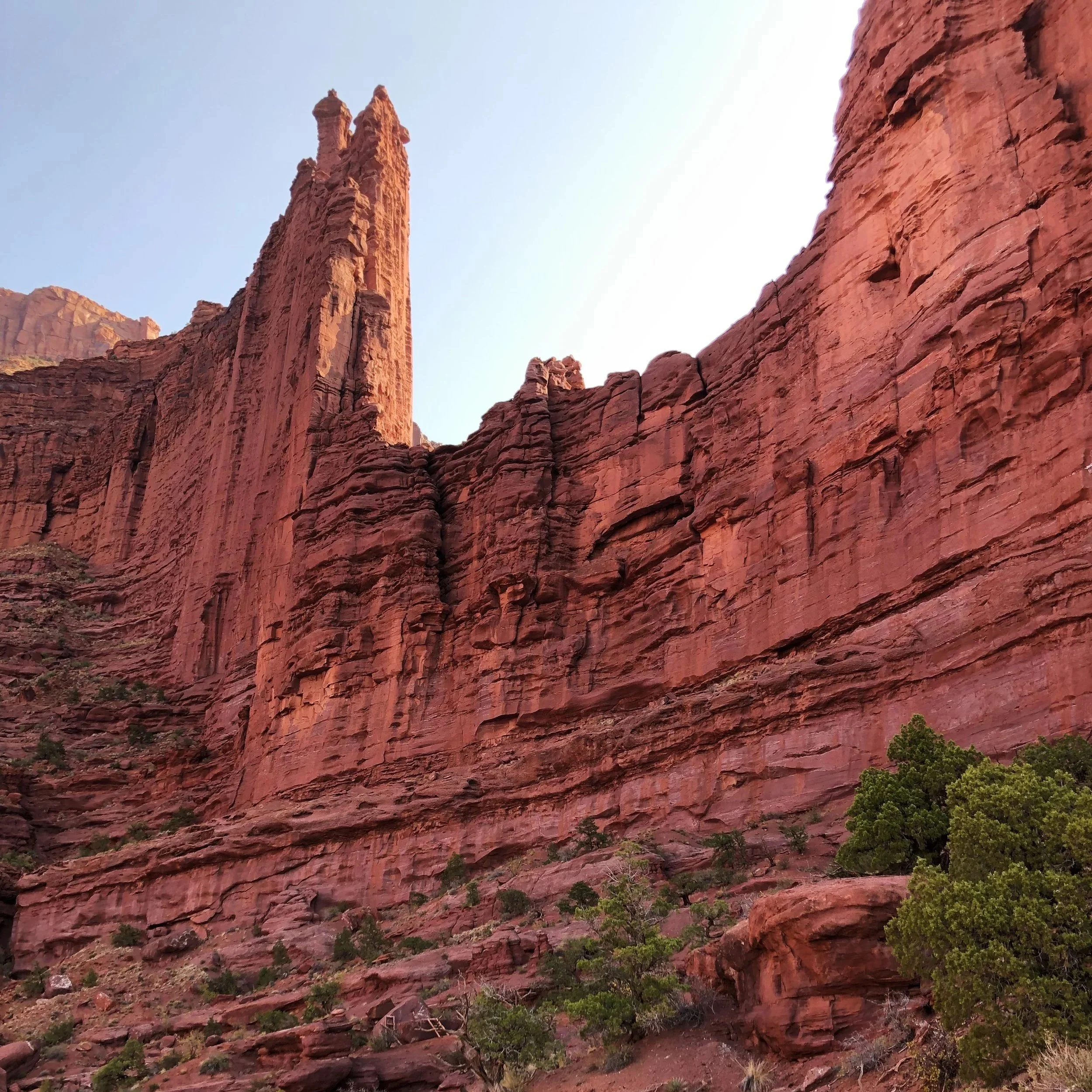 fisher tower in moab, utah