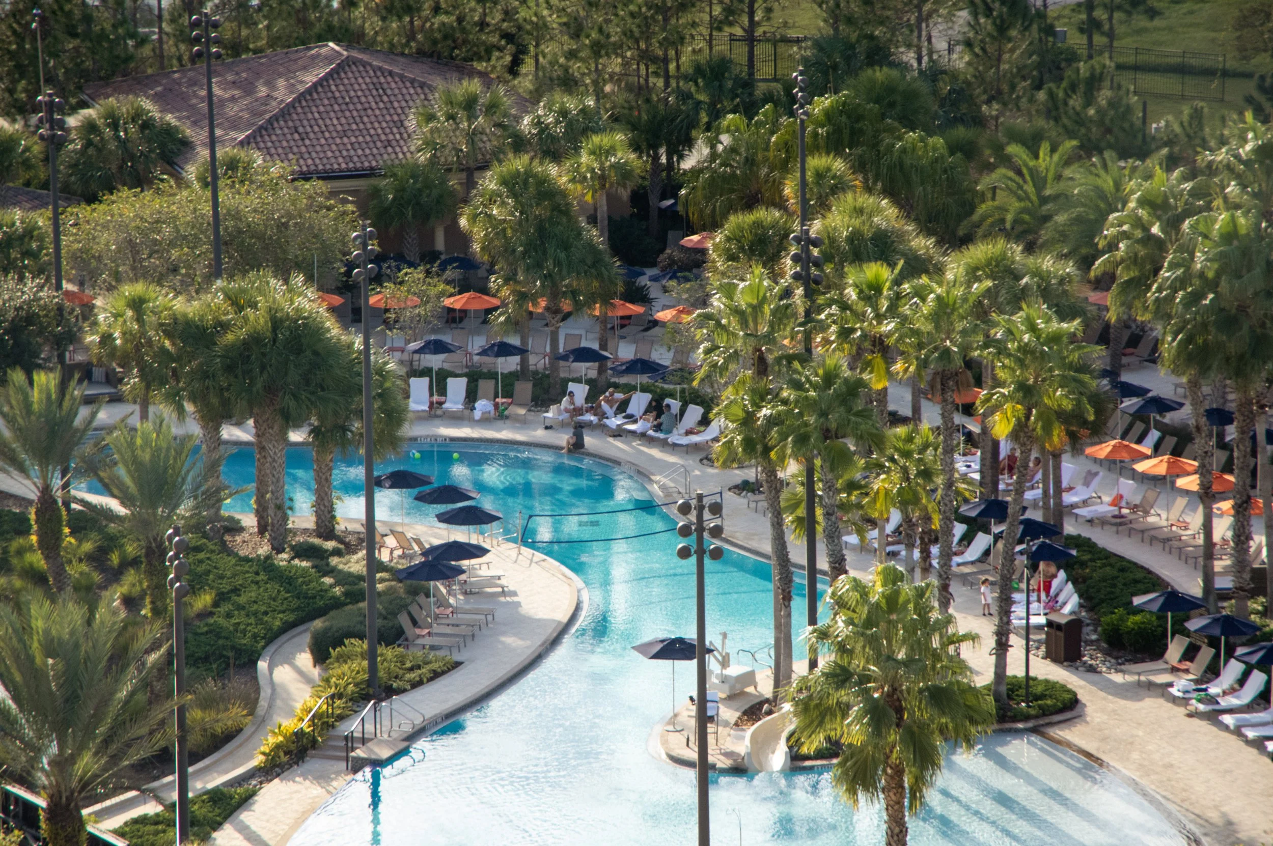 family pool at four seasons orlando from above