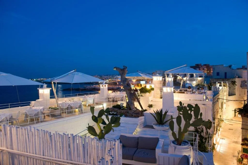 view of the sea from don ferrante in monopoli italy