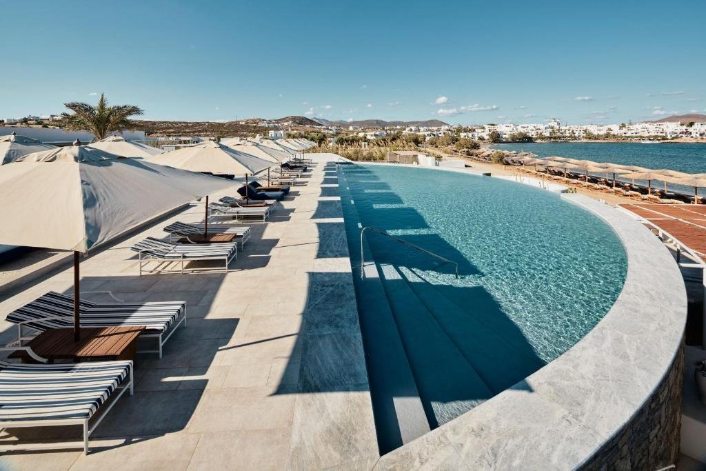 pool in the cyclades at Cosme Paros in Greece