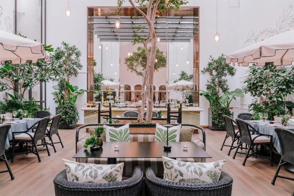 lobby at casa polanco in mexico city.