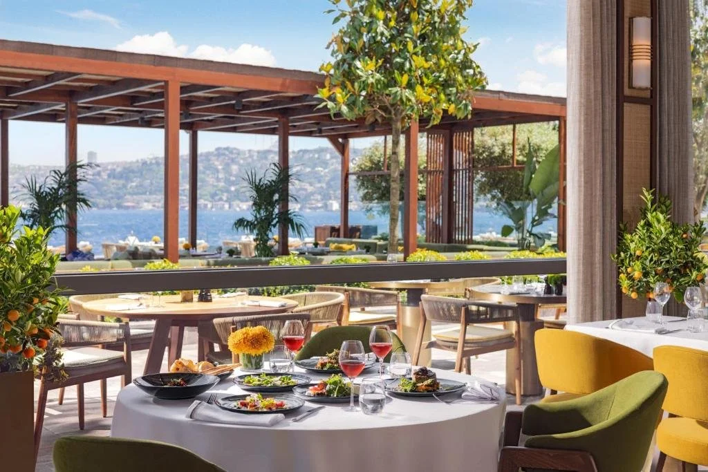 dining area at mandarin oriental bosphorus in istanbul turkey