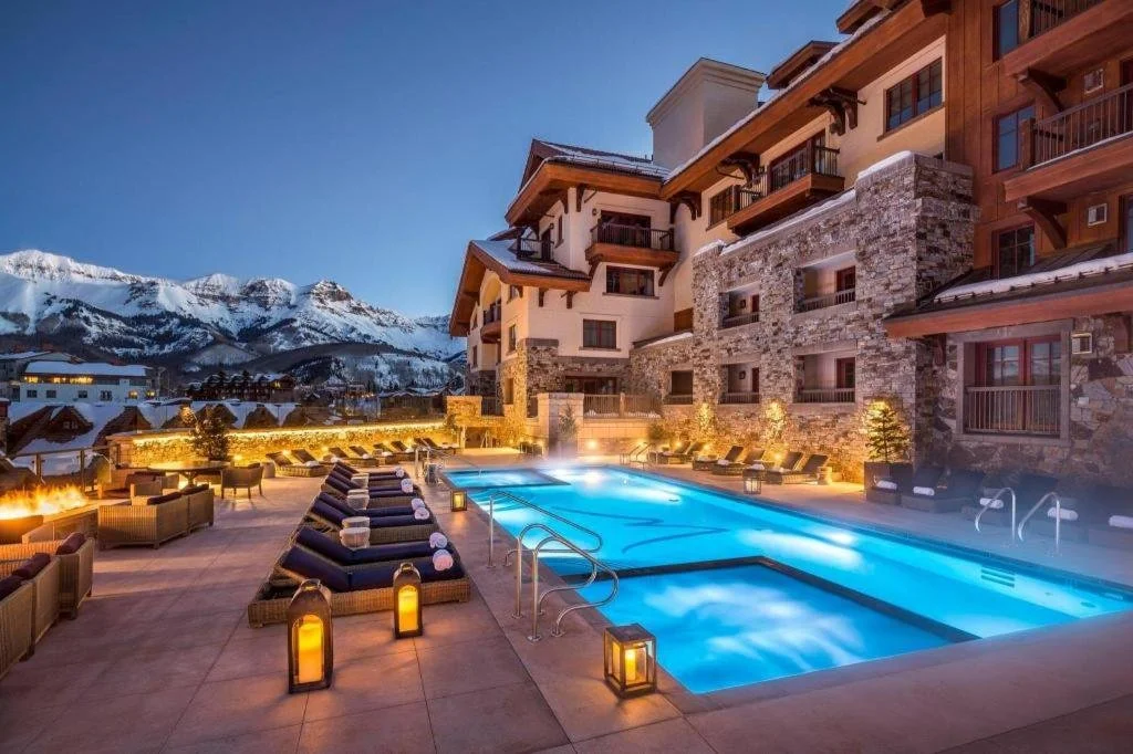 pool at madeline hotel and residences in telluride, colorado