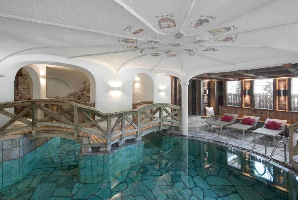 pool at hotel la perla in alta badia in the dolomites