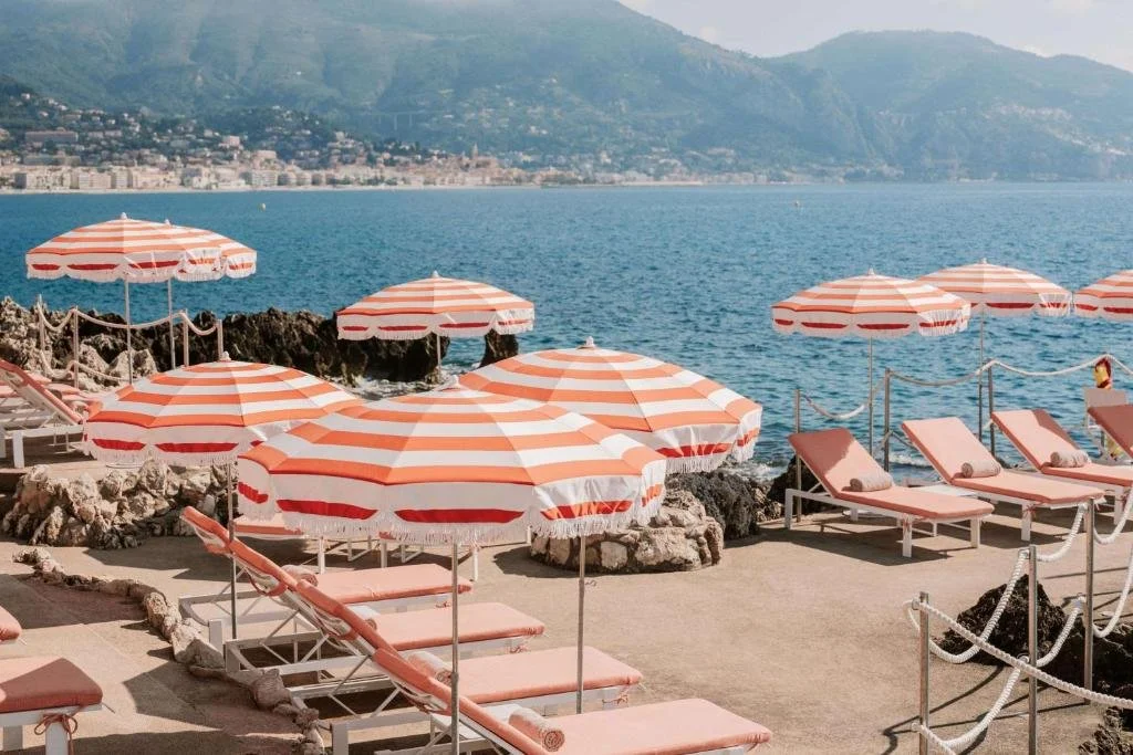 Maybourne Riviera beach deck in Menton