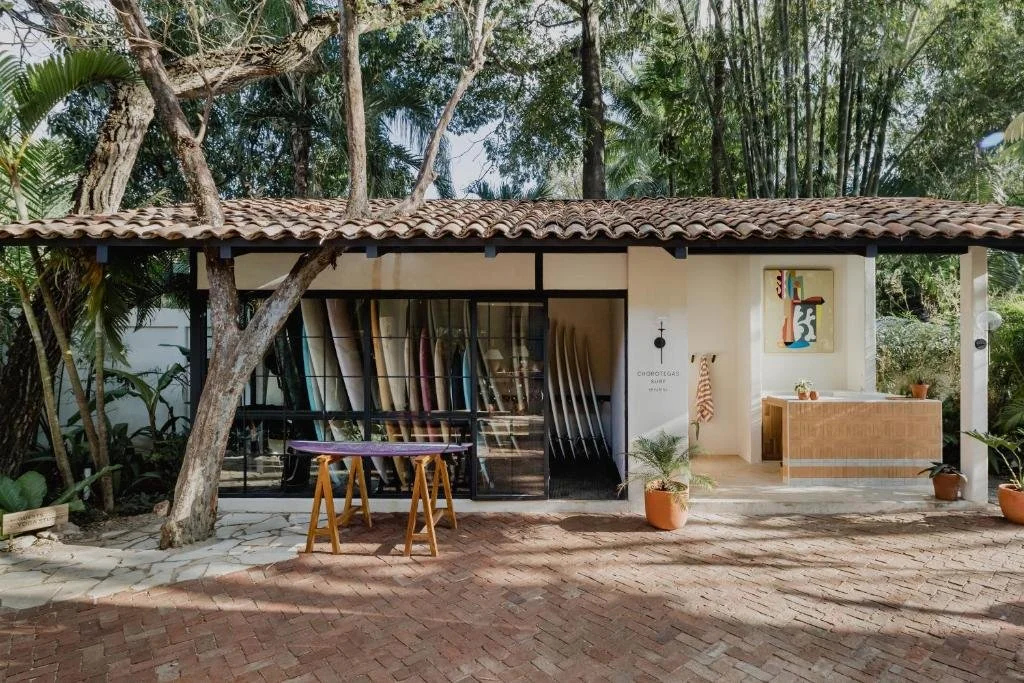 surf boards at sendero hotel in nosara costa rica