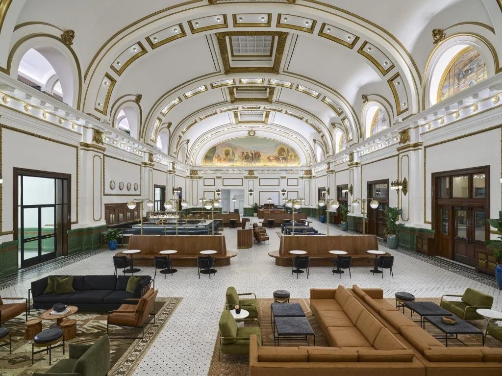 lobby of asher adams hotel in salt lake city utah