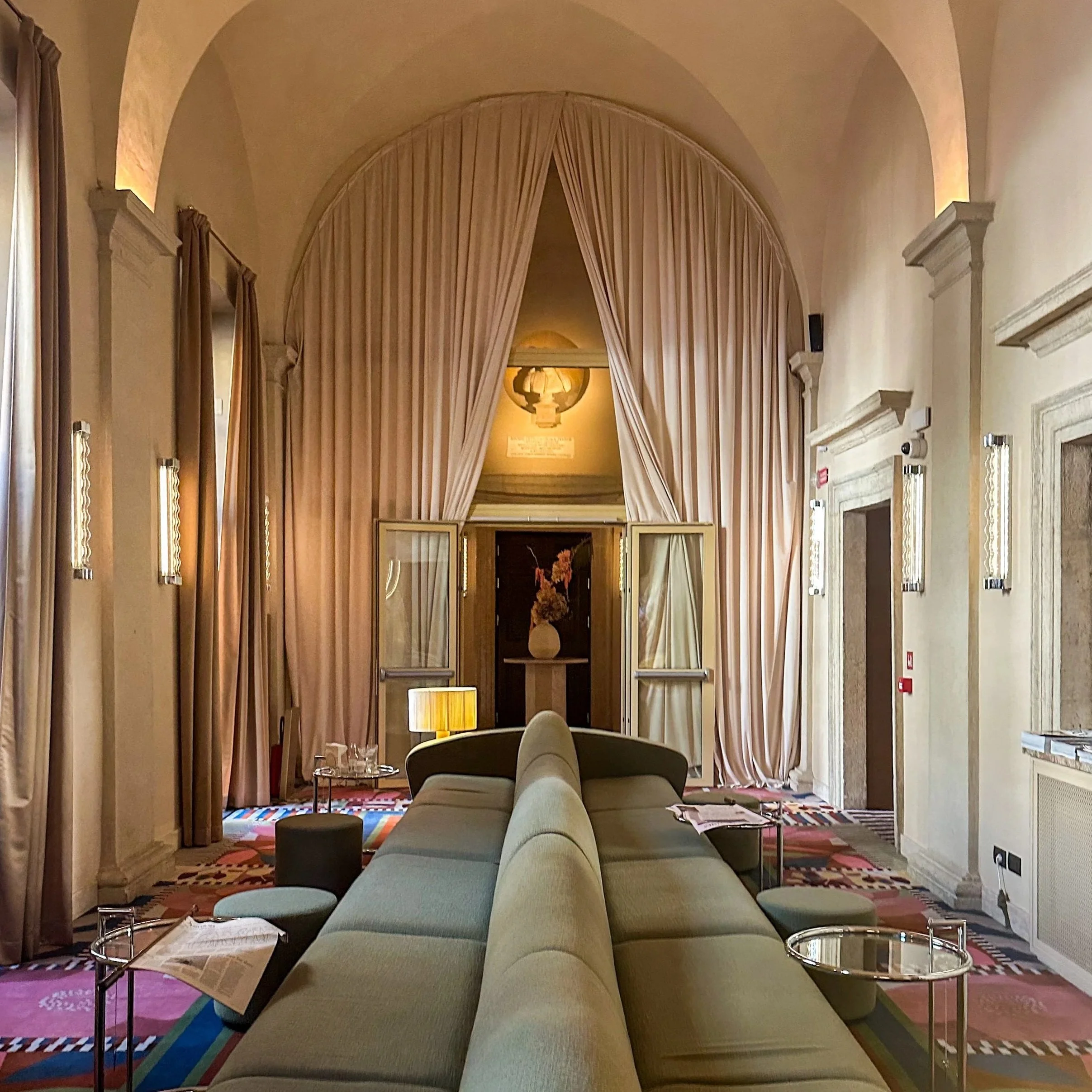 Palazzo Talia hotel lobby in Rome Italy is beautifully designed