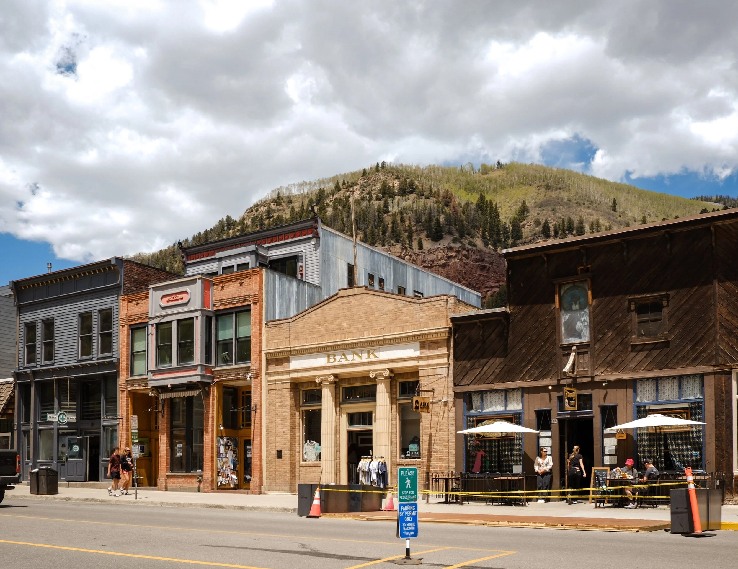 town of telluride in Spring, Telluride Colorado