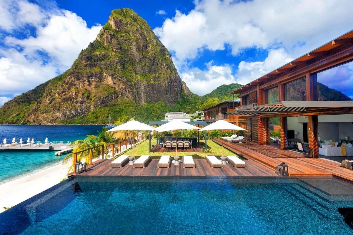 pool at sugar beach, a viceroy resort in st. lucia