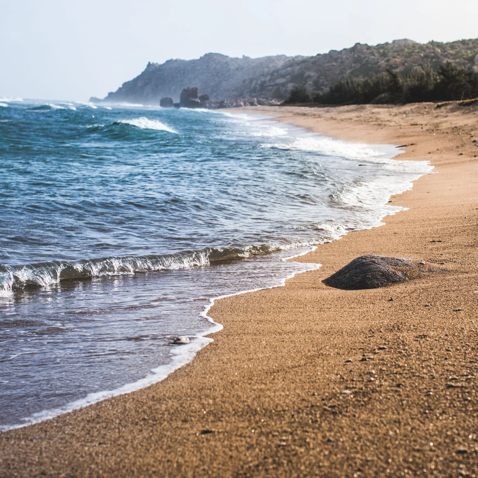 beach in front of amanoi hotel in vietnam