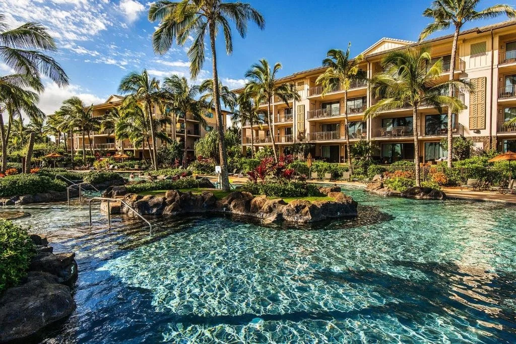 pools at koloa landing resort at poipu in kauai hawaii