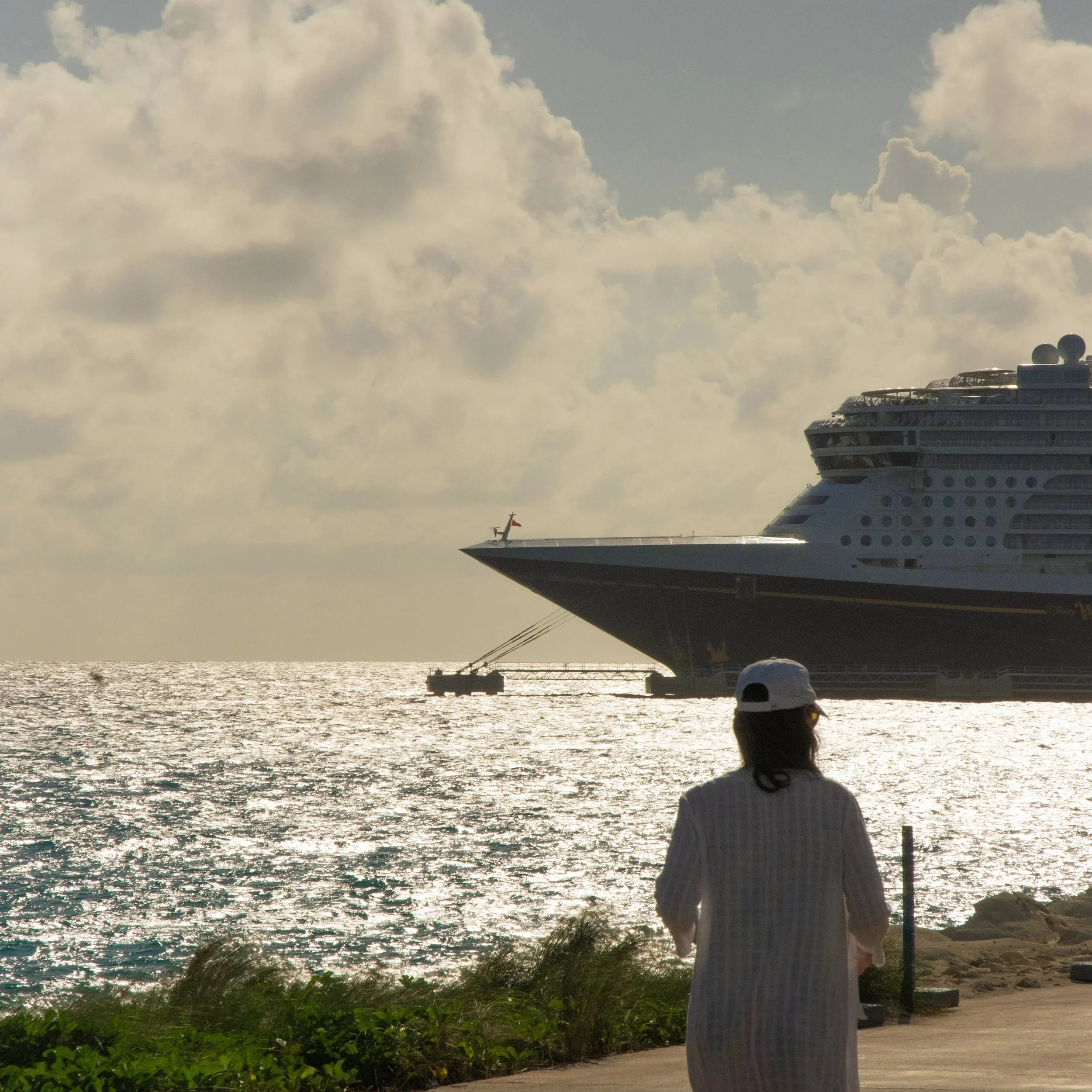 walking onto disney wish in the bahamas